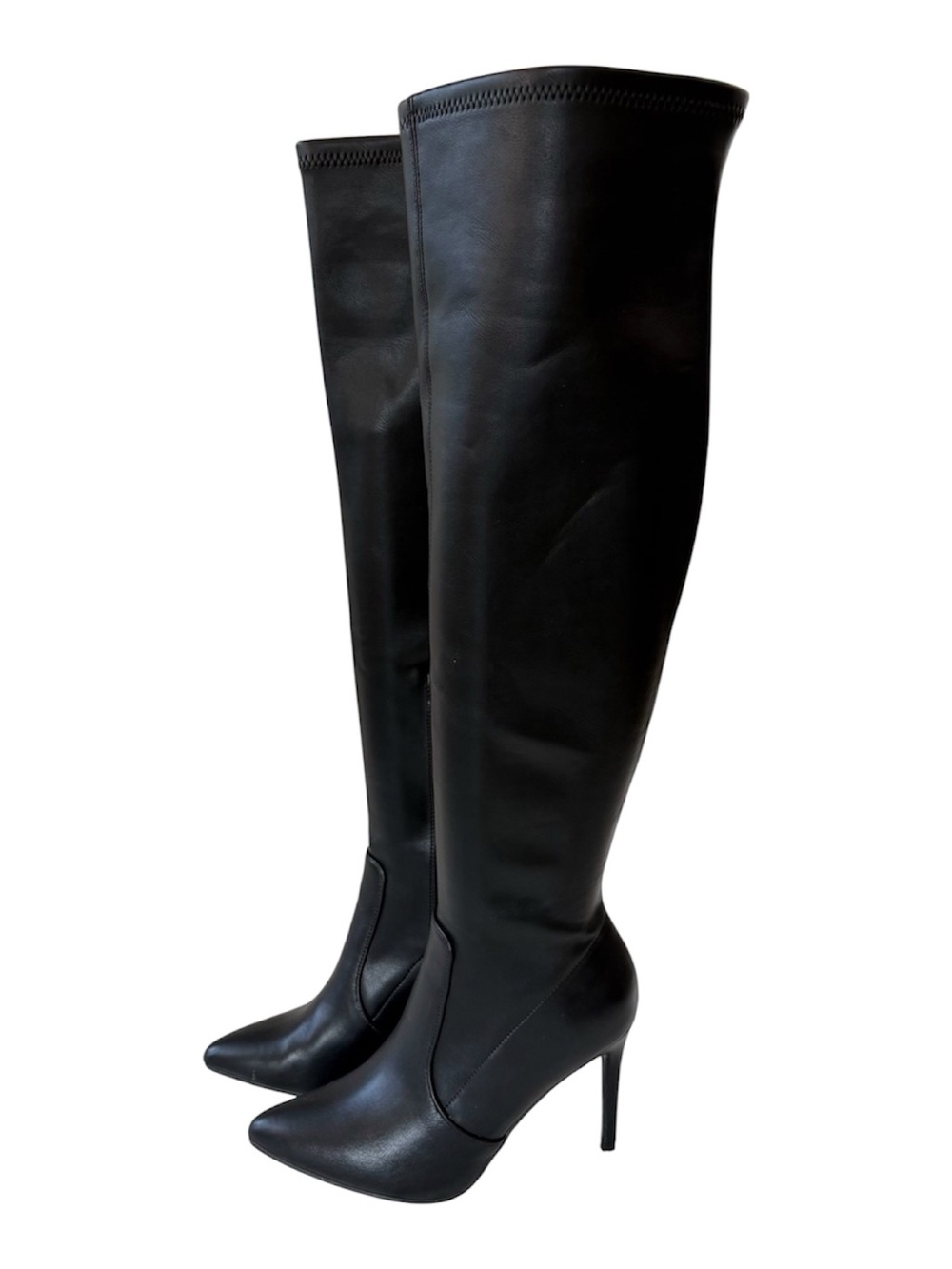 Steve Madden Vava Black Paris Thigh-high Stiletto Boots
